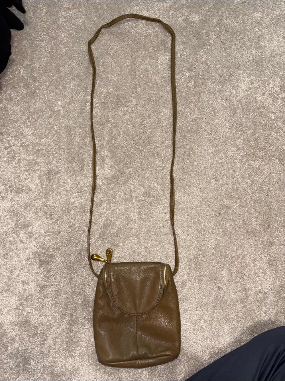 HOBO Olive Brown Pebbled Leather Crossbody Bag - Picture 2 of 5